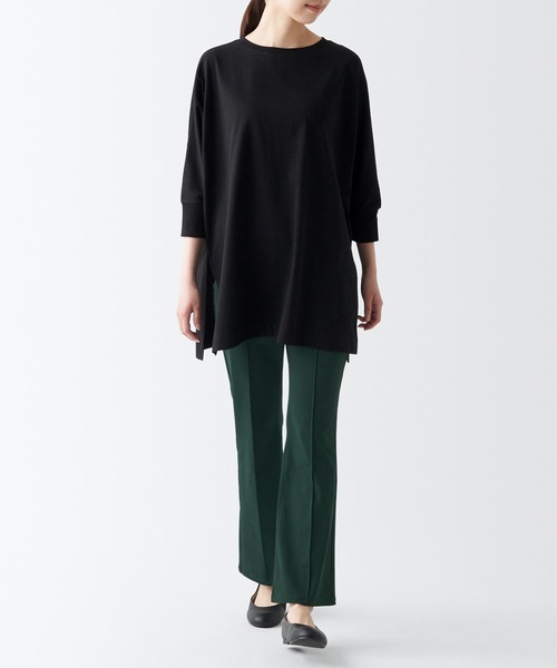 無印良品(ムジルシリョウヒン)の「ストレッチピンタックフレアレギンスパンツ(その他パンツ・レディース・ネイビー系/ブラック/スモーキーグリーン系・XXL/XL/S/XS/L/M)」の12枚目の写真