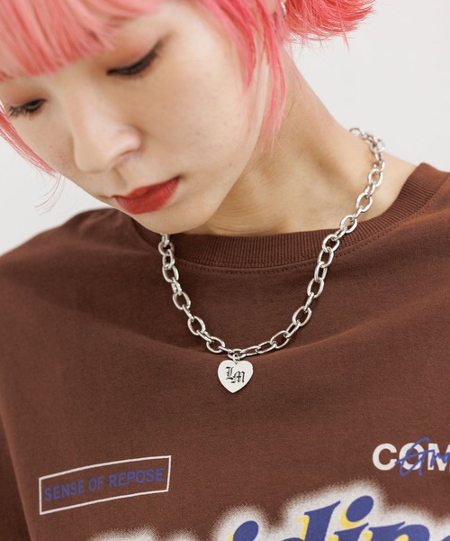 PBLIM(ページボーイリム)の「PBLIM/ゴツハートネックレス(ネックレス・レディース・シルバー・FREE)」の2枚目の写真