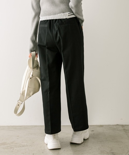 OLIVE des OLIVE(オリーブデオリーブ)の「マーベルトスラックスパンツ 1032020030(スラックス・レディース・キャメル/ピンク/ブラック系その他/チャコールグレー/ブラック/ストライプ・FREE)」の20枚目の写真