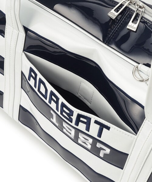 adabat（アダバット）の「ボーダーデザイン ボストンバッグ（ボストンバッグ・レディース・ホワイト系3・00）」の8枚目の写真