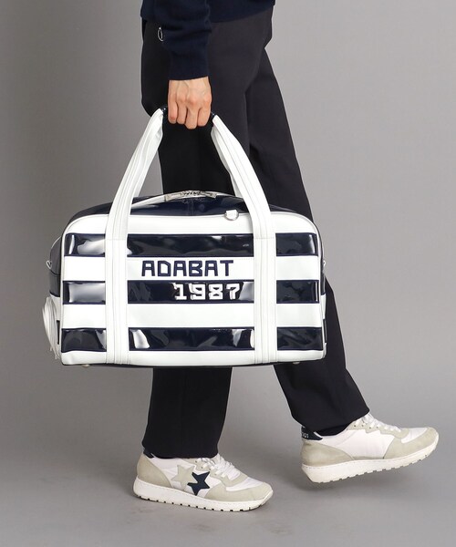 adabat（アダバット）の「ボーダーデザイン ボストンバッグ（ボストンバッグ・レディース・ホワイト系3・00）」の5枚目の写真