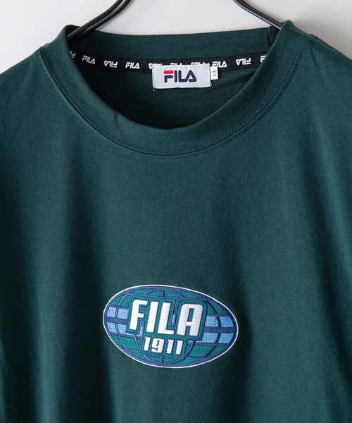 FILA（フィラ）の「【FILA/フィラ】フェイクレイヤード　胸ワンポイント刺繍　ロンT ドロップショルダー ストリート ビッグシルエット（Tシャツ/カットソー・メンズ・ライトベージュ/ダークグリーン/ブラック・MEDIUM/LARGE/X-LARGE）」の15枚目の写真