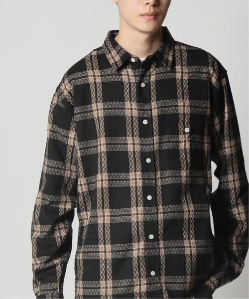 ARCADE（アーケード）の「ヴィンテージテイスト フランネルチェックシャツ（シャツ/ブラウス・メンズ・グレー系1/ブルー系1/ブラック系2/ブラック系1/イエロー系1/レッド系1/グレー系2/ブラウン系1/ブルー系2・M/L/XL）」の6枚目の写真