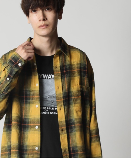 ARCADE（アーケード）の「ヴィンテージテイスト フランネルチェックシャツ（シャツ/ブラウス・メンズ・グレー系1/ブルー系1/ブラック系2/ブラック系1/イエロー系1/レッド系1/グレー系2/ブラウン系1/ブルー系2・M/L/XL）」の8枚目の写真