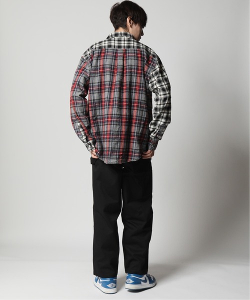 ARCADE（アーケード）の「ヴィンテージテイスト フランネルチェックシャツ（シャツ/ブラウス・メンズ・グレー系1/ブルー系1/ブラック系2/ブラック系1/イエロー系1/レッド系1/グレー系2/ブラウン系1/ブルー系2・M/L/XL）」の22枚目の写真