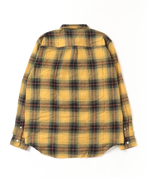 ARCADE（アーケード）の「ヴィンテージテイスト フランネルチェックシャツ（シャツ/ブラウス・メンズ・グレー系1/ブルー系1/ブラック系2/ブラック系1/イエロー系1/レッド系1/グレー系2/ブラウン系1/ブルー系2・M/L/XL）」の11枚目の写真