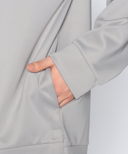 COMME CA ISM（コムサイズム）の「ファンクショナルジャージ ダンボール フードパーカー（パーカー・メンズ・ライトグレー/ブラック/ブルー/ボルドー・MEDIUM/LARGE）」の7枚目の写真