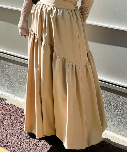 ギャザー切替バルーンスカート（スカート）｜select MOCA（セレクト