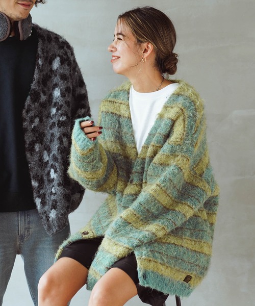 BAYFLOW（ベイフロー）の「WOOL MIXニットカーディガン（カーディガン/ボレロ・メンズ・ブルーグリーン/グレー系/イエロー系/ブラウン系/ブラック/ブルー系・MEDIUM/LARGE）」の6枚目の写真