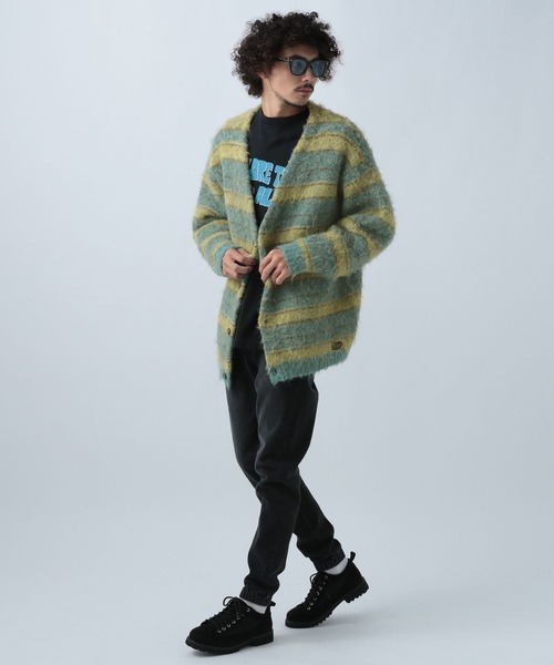 BAYFLOW（ベイフロー）の「WOOL MIXニットカーディガン（カーディガン/ボレロ・メンズ・ブルーグリーン/グレー系/イエロー系/ブラウン系/ブラック/ブルー系・MEDIUM/LARGE）」の9枚目の写真