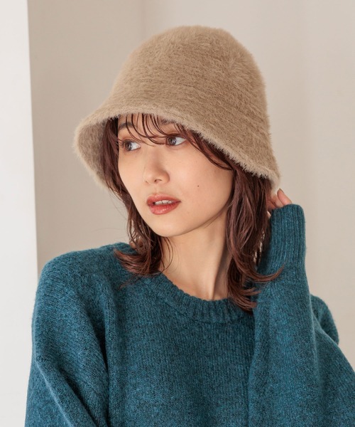 GLOBAL WORK（グローバルワーク）の「抗菌防臭シャギーハット/975548（ハット・レディース・オフホワイト/ブラック/ベージュ・FREE）」の3枚目の写真