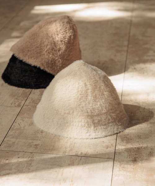 GLOBAL WORK（グローバルワーク）の「抗菌防臭シャギーハット/975548（ハット・レディース・オフホワイト/ブラック/ベージュ・FREE）」の18枚目の写真