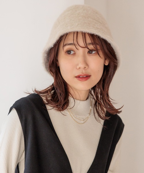 GLOBAL WORK（グローバルワーク）の「抗菌防臭シャギーハット/975548（ハット・レディース・オフホワイト/ブラック/ベージュ・FREE）」の22枚目の写真