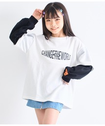 ANAP kids | APK袖レイヤード裏毛トップス(スウェット)
