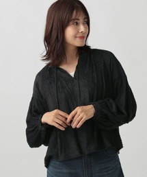 ジャガードストライプブラウス