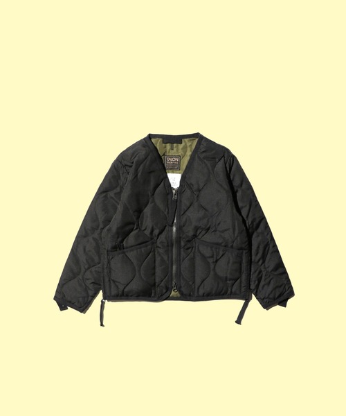 TAION / タイオン 'KIDS' MILITARY ZIP VNECK DOWN JACKET (TAION