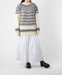 Guernsey Woollens（ガンジーウーレンズ）の「GUERNSEY WOOLLENS ICEMAN TWOTONE SWEATER　ガンジーウーレンズ アイスマン求心柄 セーター（ニット/セーター）」