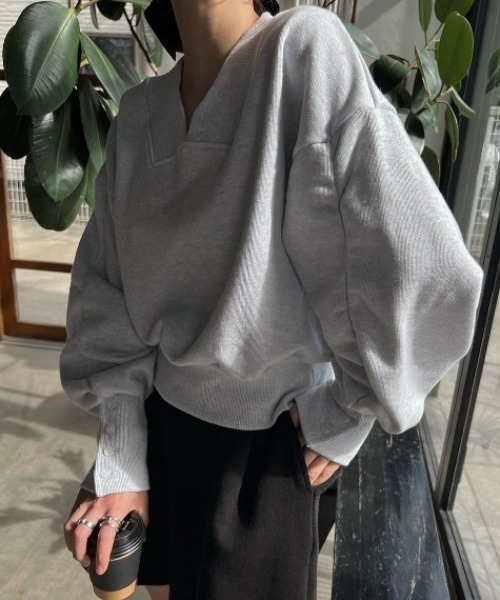 ウィルフリー willfully ニット 春服　オフショル カットソー グレー WILLFULLY official web store（ウィルフリーコウシキツウハン