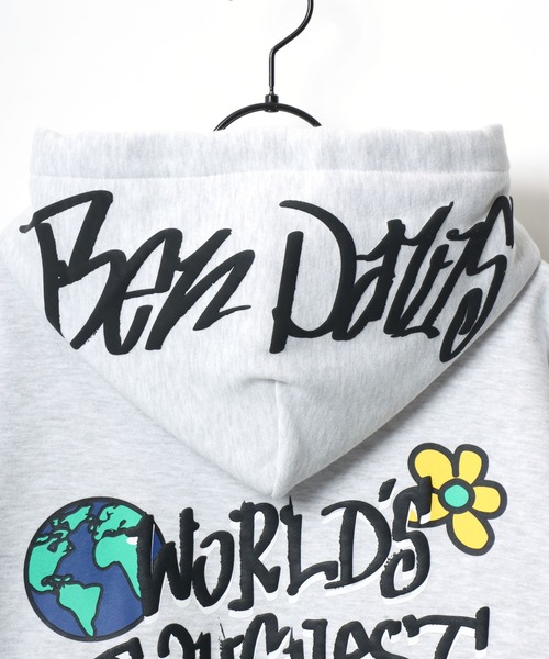 BEN DAVIS（ベンデイビス）の「BEN DAVIS/ベンデイビス GRATEFUL HOODIE/オーバーサイズ 裏起毛 バックプリント ロゴ ワンポイント スウェット パーカー（パーカー・メンズ・オートミール/グリーン/ブラック・M/L/XL）」の17枚目の写真