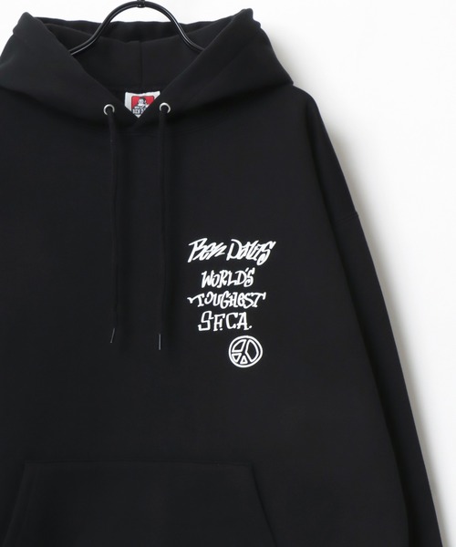 BEN DAVIS（ベンデイビス）の「BEN DAVIS/ベンデイビス GRATEFUL HOODIE/オーバーサイズ 裏起毛 バックプリント ロゴ ワンポイント スウェット パーカー（パーカー・メンズ・オートミール/グリーン/ブラック・M/L/XL）」の4枚目の写真