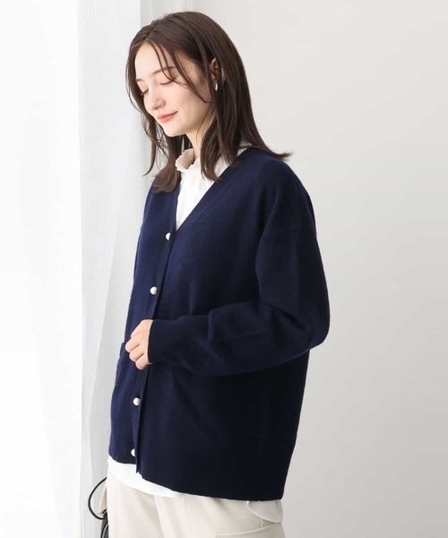 MK MICHEL KLEIN(エムケーミッシェルクラン)の「airwoolニットカーディガン(カーディガン/ボレロ・レディース・ピンク/ネイビー/ベージュ・38)」の3枚目の写真