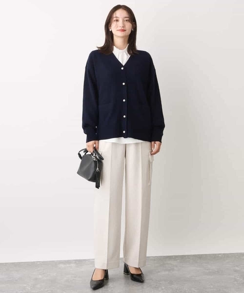 MK MICHEL KLEIN(エムケーミッシェルクラン)の「airwoolニットカーディガン(カーディガン/ボレロ・レディース・ピンク/ネイビー/ベージュ・38)」の5枚目の写真