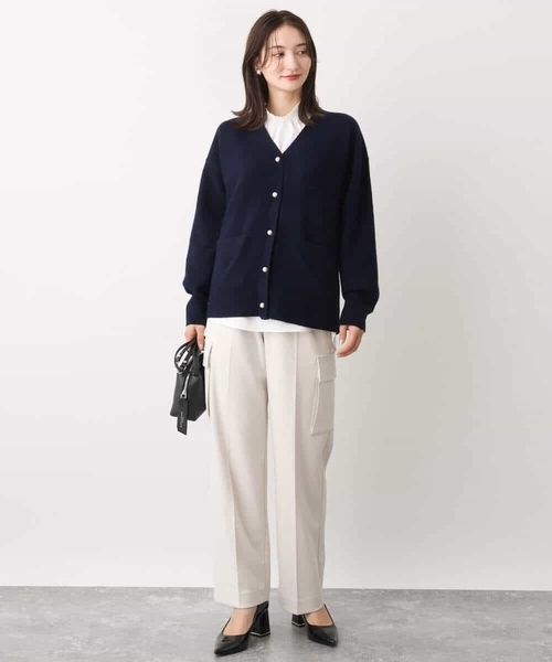 MK MICHEL KLEIN(エムケーミッシェルクラン)の「airwoolニットカーディガン(カーディガン/ボレロ・レディース・ピンク/ネイビー/ベージュ・38)」の6枚目の写真
