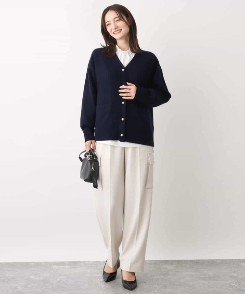 MK MICHEL KLEIN(エムケーミッシェルクラン)の「airwoolニットカーディガン(カーディガン/ボレロ・レディース・ピンク/ネイビー/ベージュ・38)」の7枚目の写真