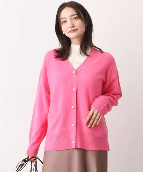 MK MICHEL KLEIN(エムケーミッシェルクラン)の「airwoolニットカーディガン(カーディガン/ボレロ・レディース・ピンク/ネイビー/ベージュ・38)」の8枚目の写真