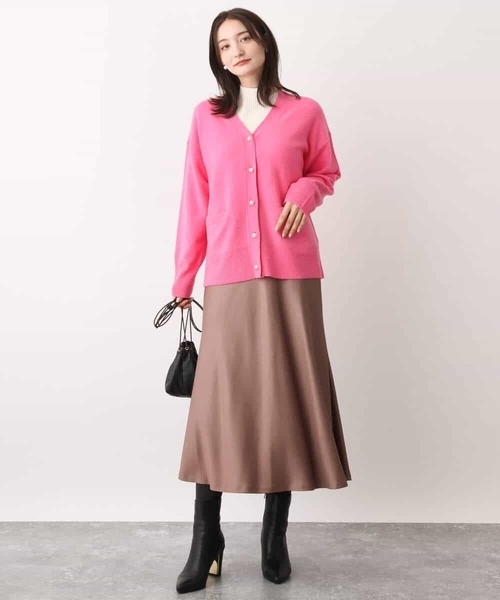 MK MICHEL KLEIN(エムケーミッシェルクラン)の「airwoolニットカーディガン(カーディガン/ボレロ・レディース・ピンク/ネイビー/ベージュ・38)」の9枚目の写真