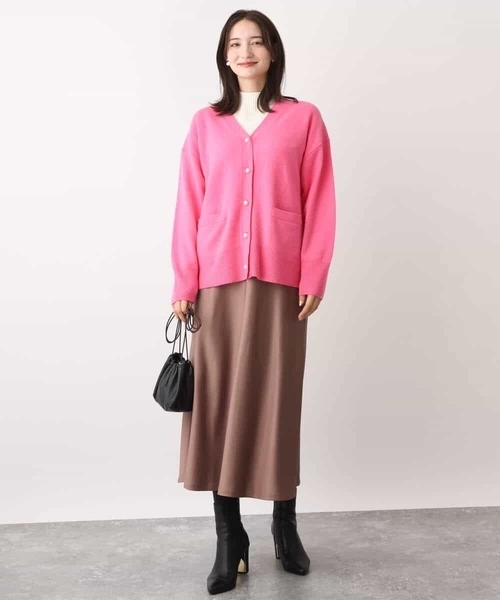 MK MICHEL KLEIN(エムケーミッシェルクラン)の「airwoolニットカーディガン(カーディガン/ボレロ・レディース・ピンク/ネイビー/ベージュ・38)」の11枚目の写真