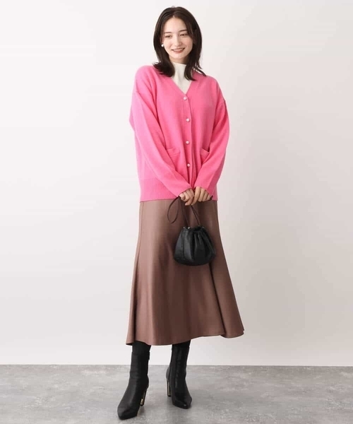 MK MICHEL KLEIN(エムケーミッシェルクラン)の「airwoolニットカーディガン(カーディガン/ボレロ・レディース・ピンク/ネイビー/ベージュ・38)」の12枚目の写真