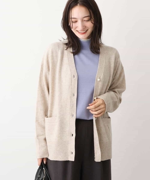 MK MICHEL KLEIN(エムケーミッシェルクラン)の「airwoolニットカーディガン(カーディガン/ボレロ・レディース・ピンク/ネイビー/ベージュ・38)」の13枚目の写真