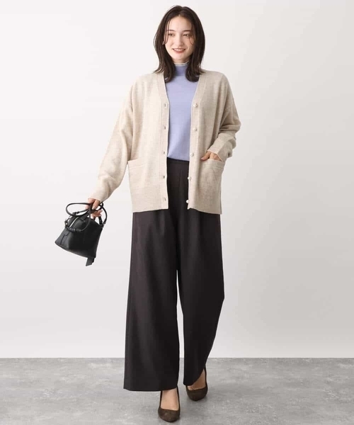 MK MICHEL KLEIN(エムケーミッシェルクラン)の「airwoolニットカーディガン(カーディガン/ボレロ・レディース・ピンク/ネイビー/ベージュ・38)」の15枚目の写真