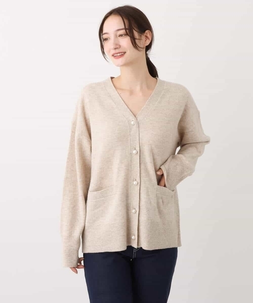 MK MICHEL KLEIN(エムケーミッシェルクラン)の「airwoolニットカーディガン(カーディガン/ボレロ・レディース・ピンク/ネイビー/ベージュ・38)」の17枚目の写真