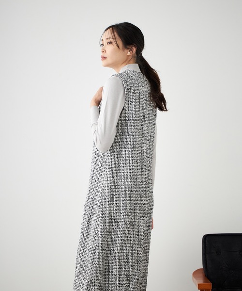 A/C DESIGN BY ALPHA CUBIC（エーシーデザインバイアルファキュービック）の「【洗濯可能】ハイネックニットプルオーバー（ニット/セーター・レディース・ライトグレー/ネイビー/サックスブルー・L/LL/M）」の21枚目の写真