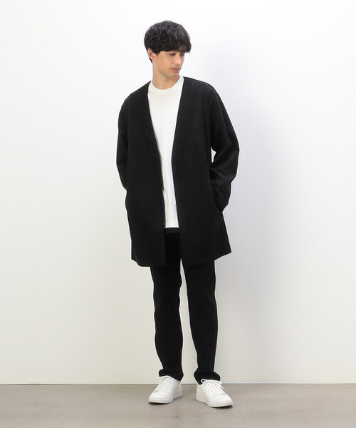 COMME CA ISM(コムサイズム)の「フェイクスエード ロング カーディガン(カーディガン/ボレロ・メンズ・モカ/ブラック・MEDIUM/LARGE)」の4枚目の写真