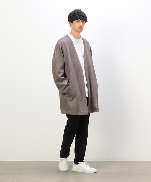 COMME CA ISM(コムサイズム)の「フェイクスエード ロング カーディガン(カーディガン/ボレロ・メンズ・モカ/ブラック・MEDIUM/LARGE)」の6枚目の写真