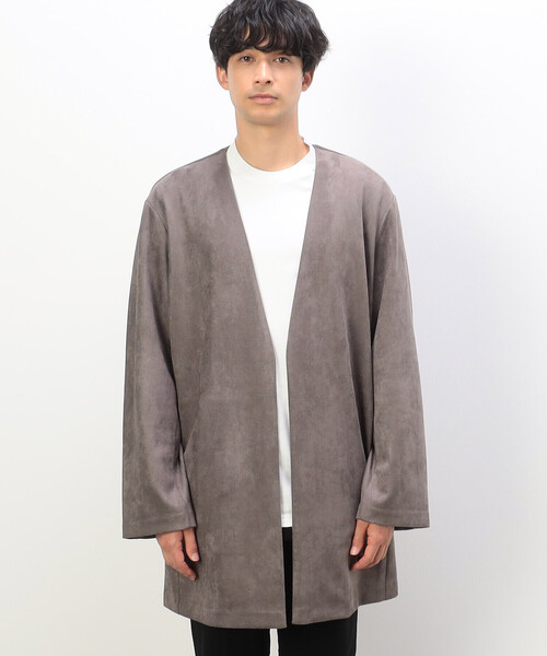 COMME CA ISM(コムサイズム)の「フェイクスエード ロング カーディガン(カーディガン/ボレロ・メンズ・モカ/ブラック・MEDIUM/LARGE)」の8枚目の写真