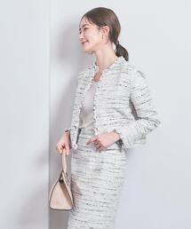 UNITED ARROWS | ファンシーツイード ノーカラー ジャケット(その他アウター)