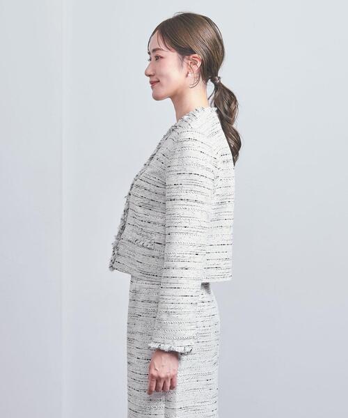 UNITED ARROWS（ユナイテッドアローズ）の「ファンシーツイード ノーカラー ジャケット（その他アウター・レディース・その他1・34/36/40/38）」の5枚目の写真