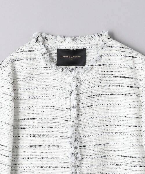 UNITED ARROWS（ユナイテッドアローズ）の「ファンシーツイード ノーカラー ジャケット（その他アウター・レディース・その他1・34/36/40/38）」の9枚目の写真