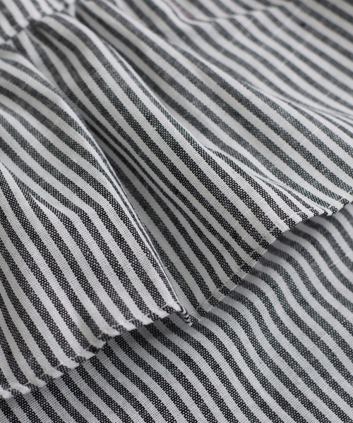 BLUEEAST（ブルーイースト）の「ビッグカラーストライプブラウス（シャツ/ブラウス・レディース・ブラック/ブルー・MEDIUM）」の22枚目の写真