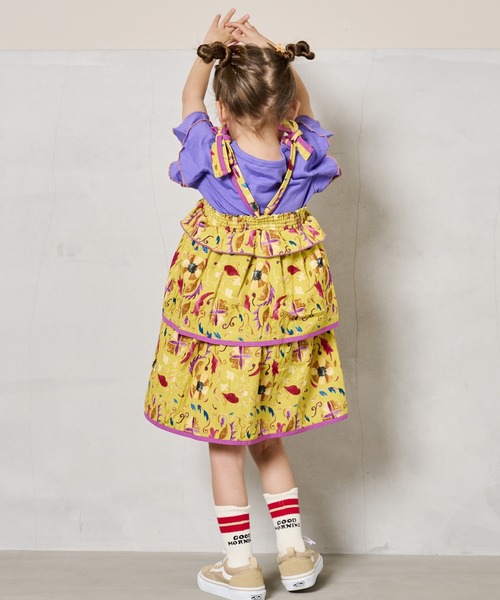 HOGAN RANCH WEAR（ホーガンランチウエア）の「2WAYティアードスカート（kids/XS～L）（スカート・キッズ・イエロー/ブルー・L/M/S/XS）」の9枚目の写真