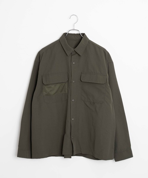 WEGO(ウィゴー)の「WEGO/ナイロンメッシュポケットシャツ(シャツ/ブラウス・メンズ・ブラック/カーキ・MEDIUM/LARGE)」の6枚目の写真