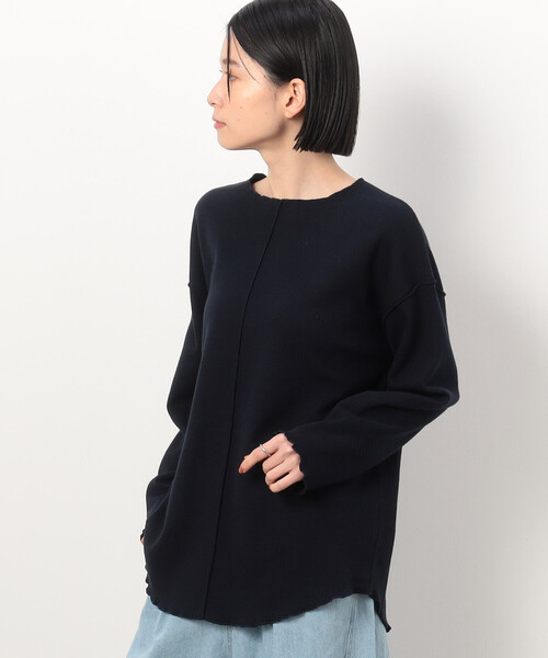 ONIGIRI(オニギリ)の「ワッフルメロウ長袖Tシャツ(Tシャツ/カットソー・レディース・オレンジ/ネイビー/ホワイト・FREE)」の16枚目の写真