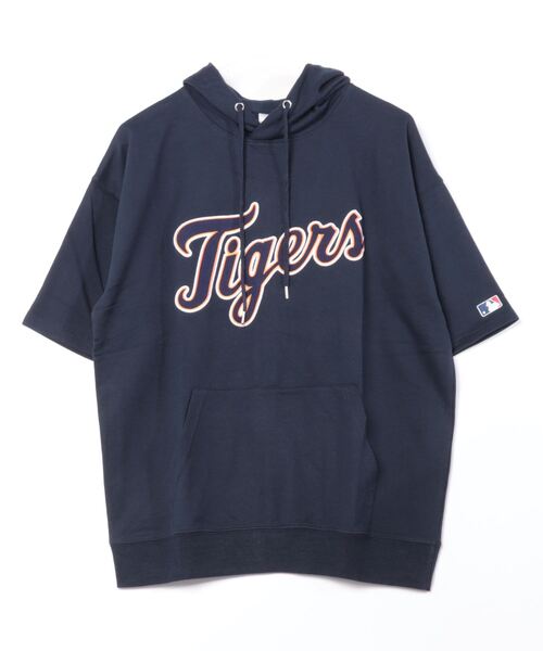 MLB(メジャーリーグベースボール)の「【MLB】ワッペンロゴショートスリーブパーカー/メンズ(パーカー・メンズ・グリーン/ブルー/グレー/ネイビー/ブラック・L/M/LL)」の4枚目の写真