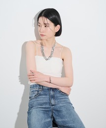 カップ付細ストラップキャミ