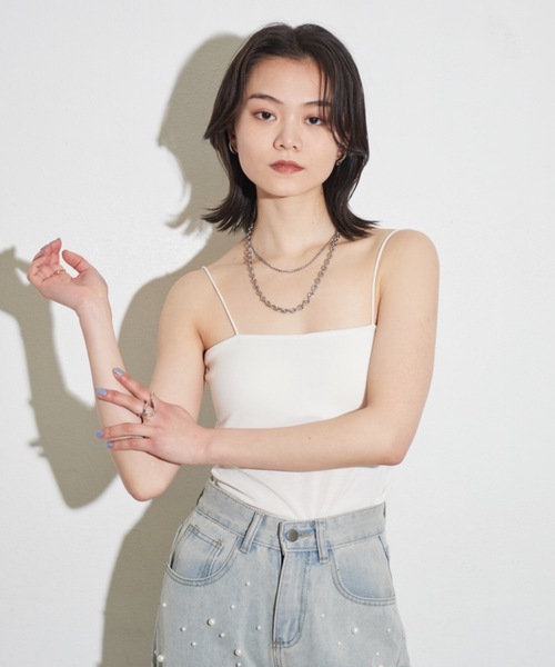 【未使用】Plage short top華奢ストラップキャミソール シルバー 楽天市場】細ストラップ キャミ（キャミソール｜トップス