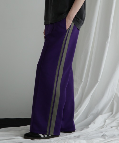 ROSE BUD（ローズバッド）の「サイドラインパンツ（その他パンツ・レディース・ブラウン/ブルー/ネイビー/パープル/レッド/ボルドー・FREE）」の5枚目の写真